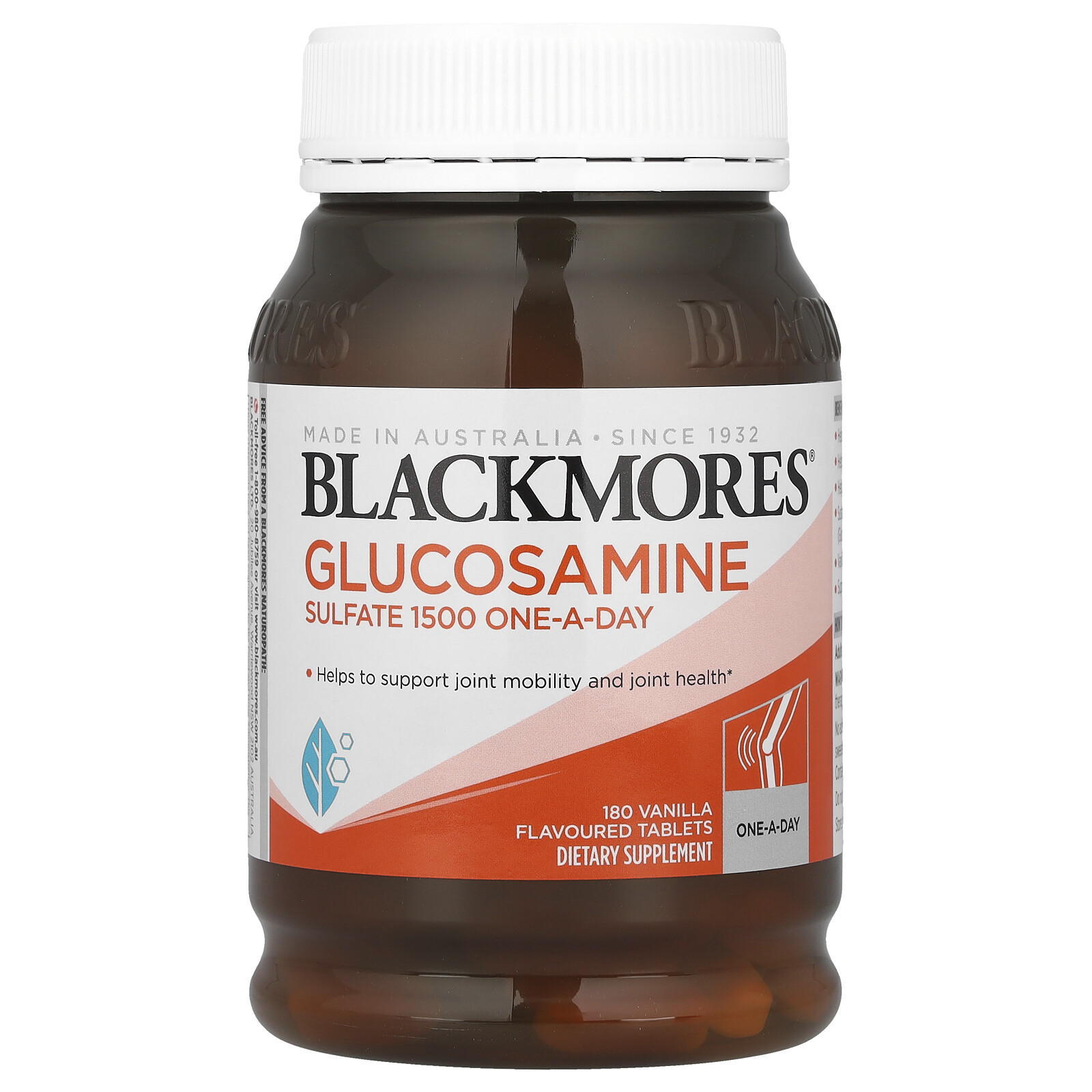 Glucosamine Sulfate One-A-Day, Vanilla, 1,500 mg, 180 Tablets