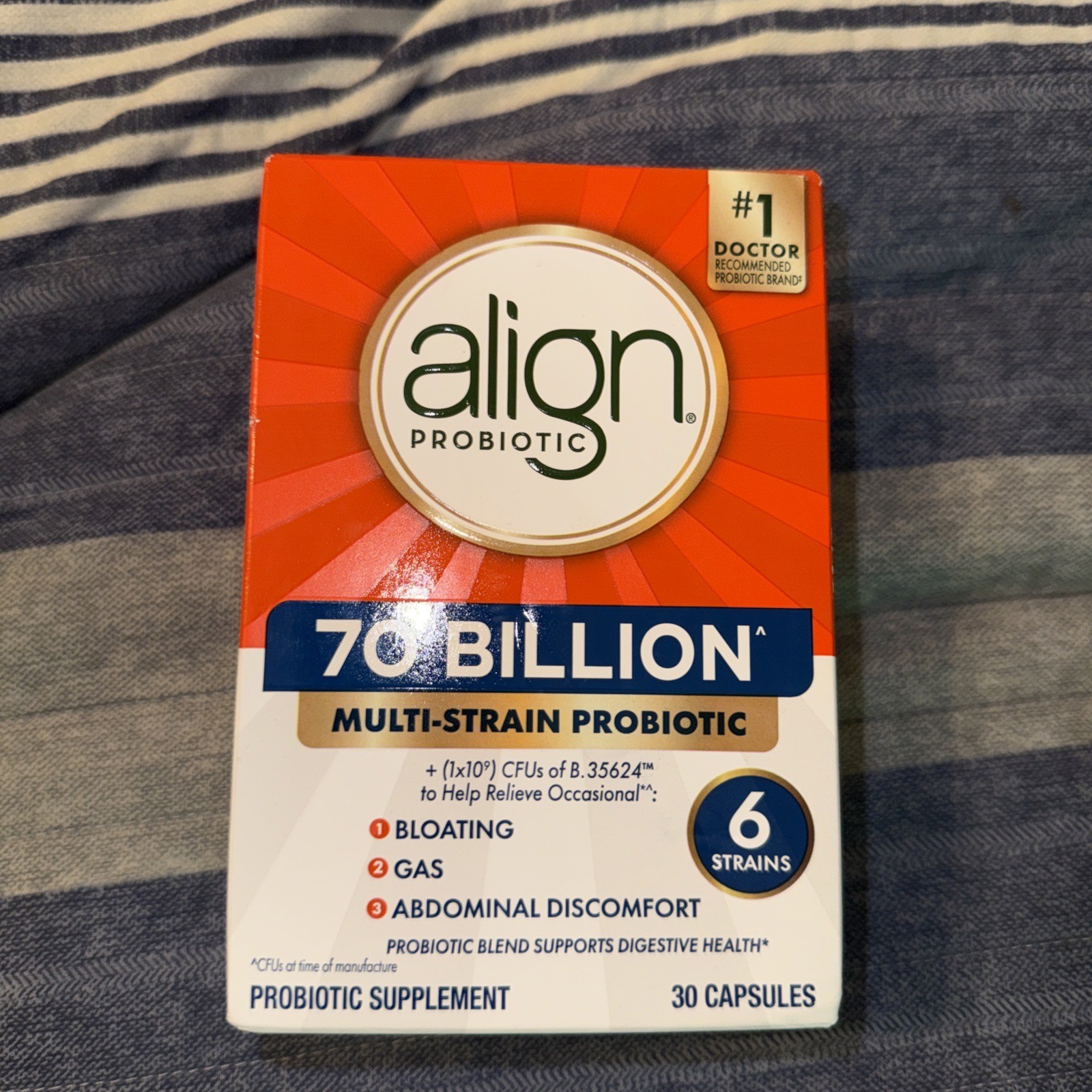 Align Probiotic 70 Billion CFU Probiotics 30 Capsules Exp 12/2027
