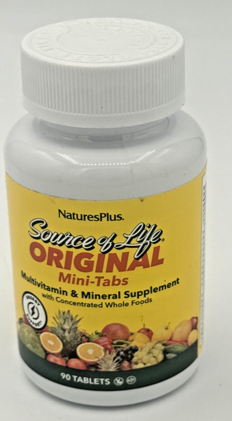 Natures Plus Source of Life Mini TabsMultivitamin & Mineral Sup 90 BB 12/2027