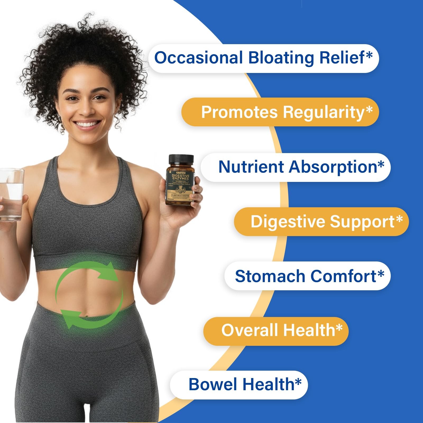 Digestive Enzymes Supplement with 100 Billion CFU 60 Count (Pack of 2)