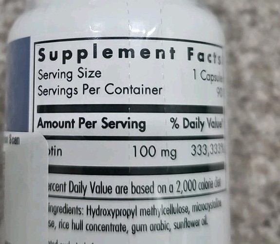 HiBiotin 100 Mg 90 Veg Caps By Nutricology/ Allergy Research Group