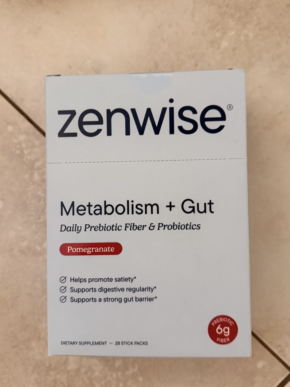 Zenwise Metabolism + Gut Prebiotic Fiber & Probiotics •pomegranate• 28 Sticks