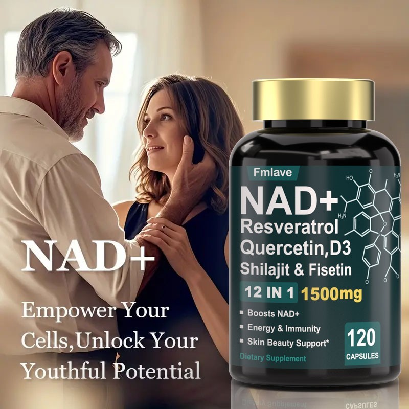NAD+ Supplement 1500mg with Resveratrol | Cellular Health & Energy | 120 Capsule