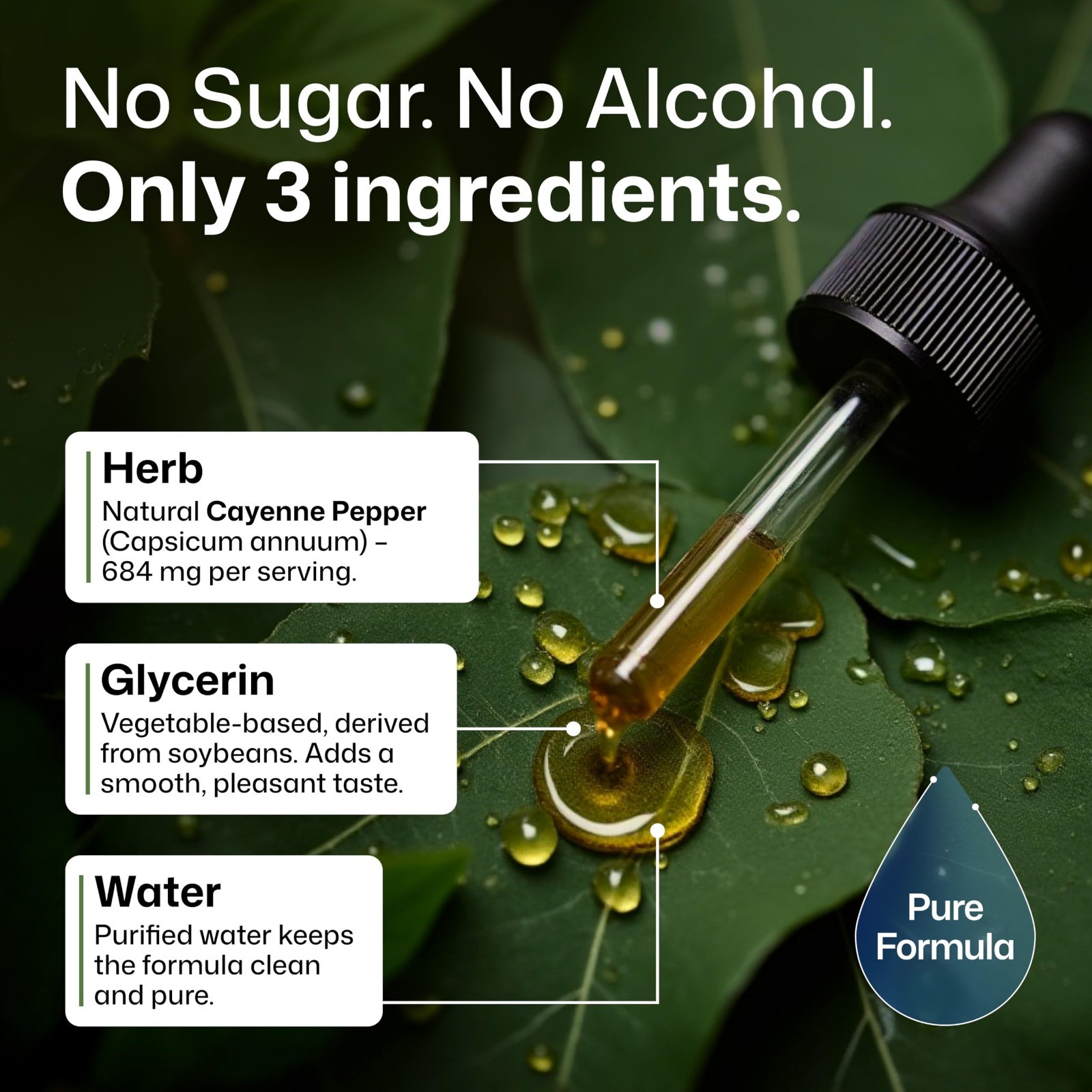 Cayenne Pepper Drops for Digestive & Circulatory Support – Vegan Capsaicin 4 Fl