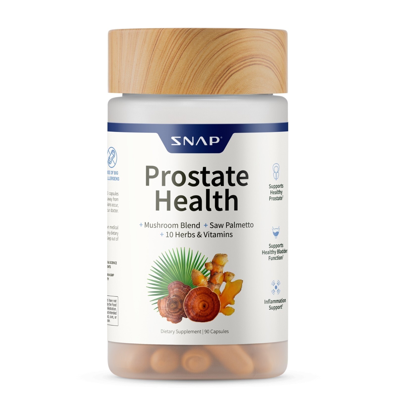 SNAP Multi Herbal Supplement for Men Saw Palmetto Turmeric Maintains Healthy New