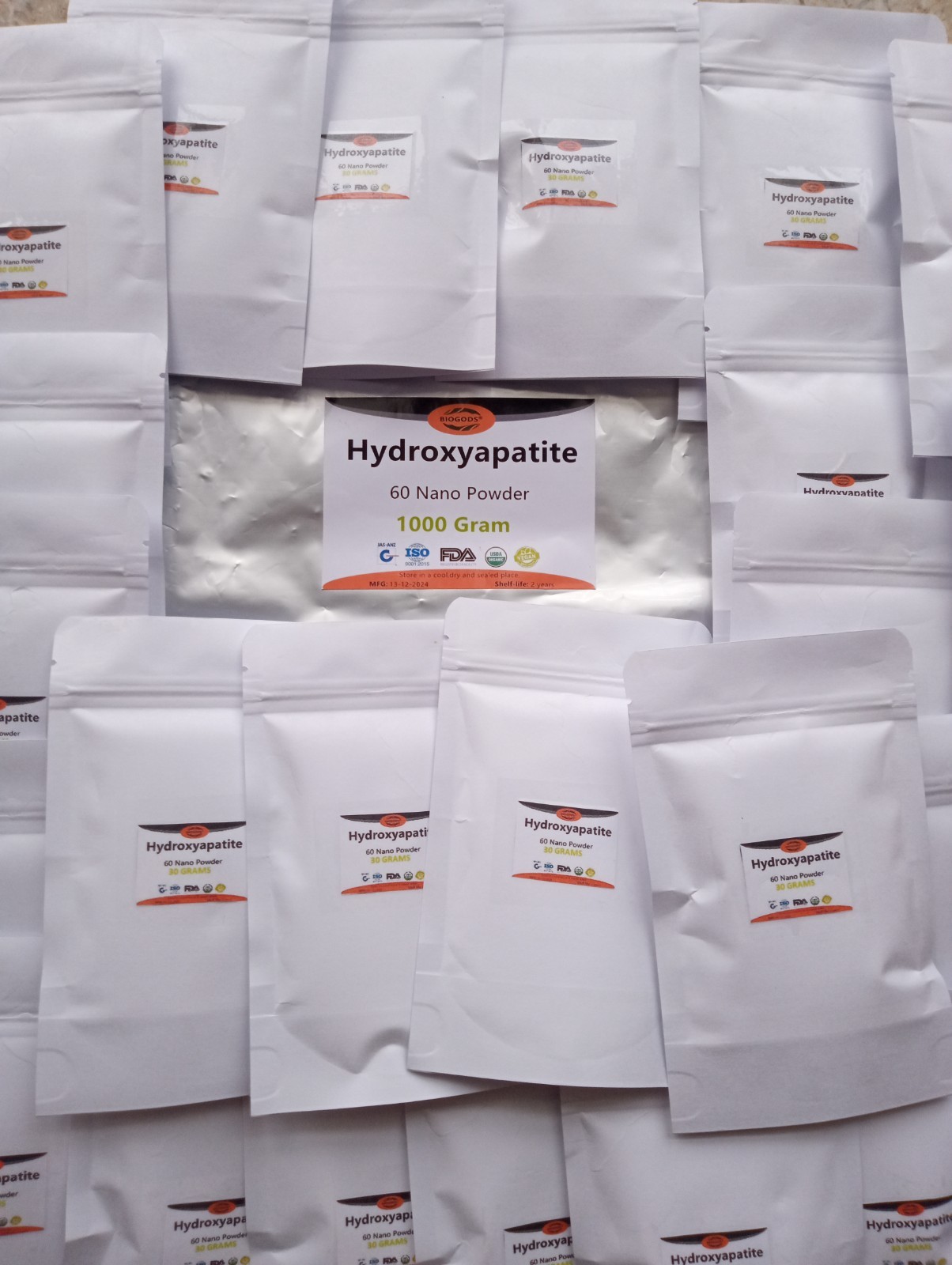Hydroxyapatite 60 Nano Food Grade 99.95% Pure Teeth, Bone, Teeth Powder 1oz/30g