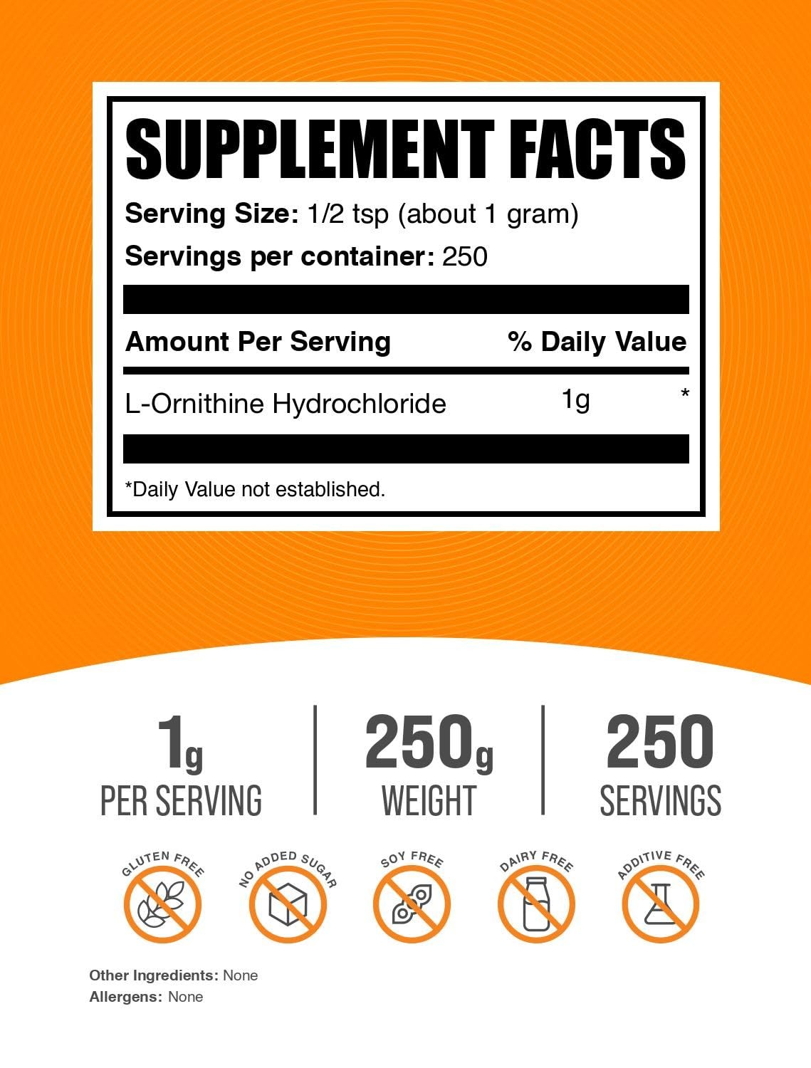 L Ornithine Hcl Powder Nutritional Supplement Enhance Strength Performance 8….