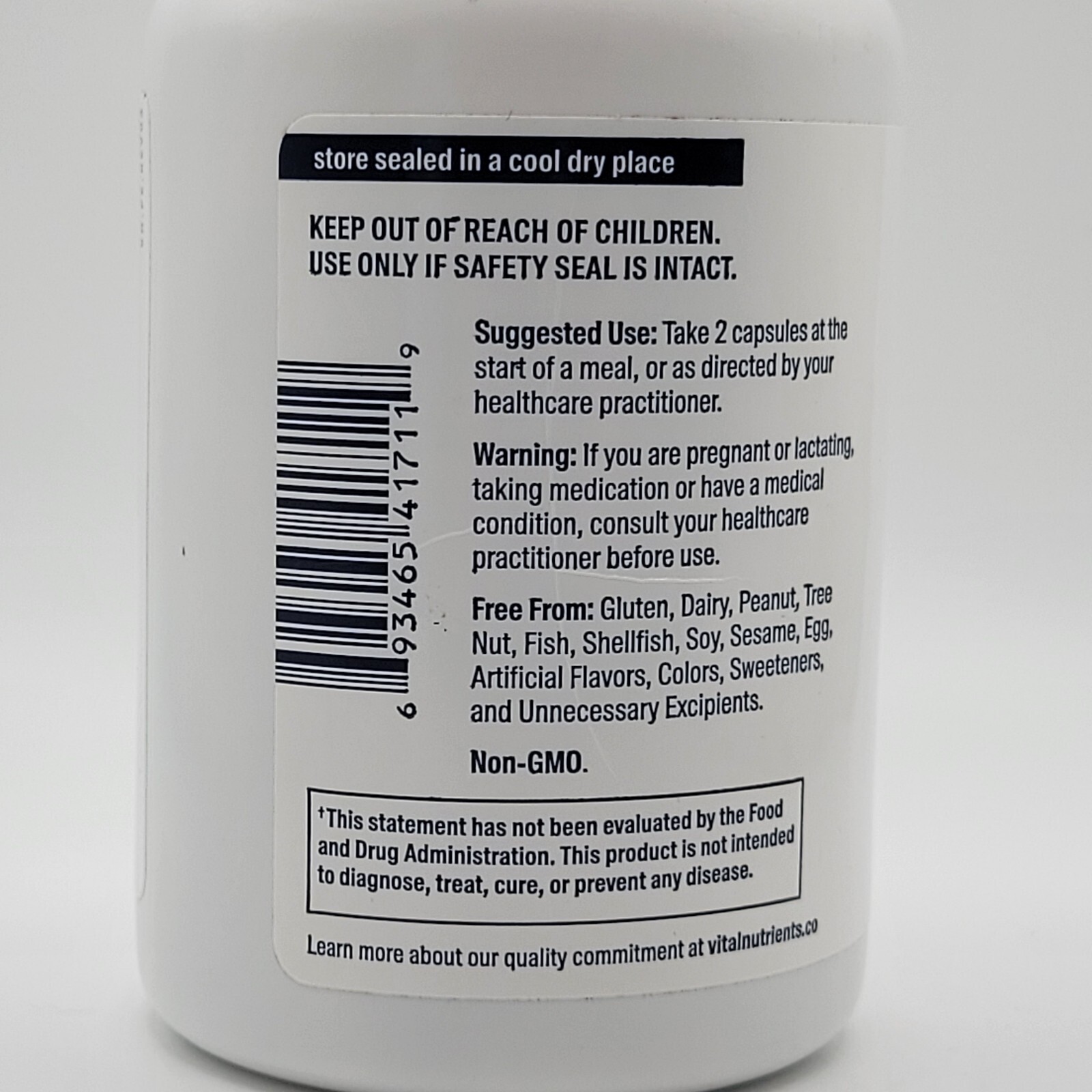 Vital Nutrients PANCREATIC ENZYMES 1000mg 90 Capsules Aids Digestion