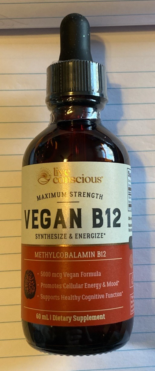 Vegan B12, Maximum Strength, 5,000 mcg, 60 ml Exp 07/2026 Sublingual Drops