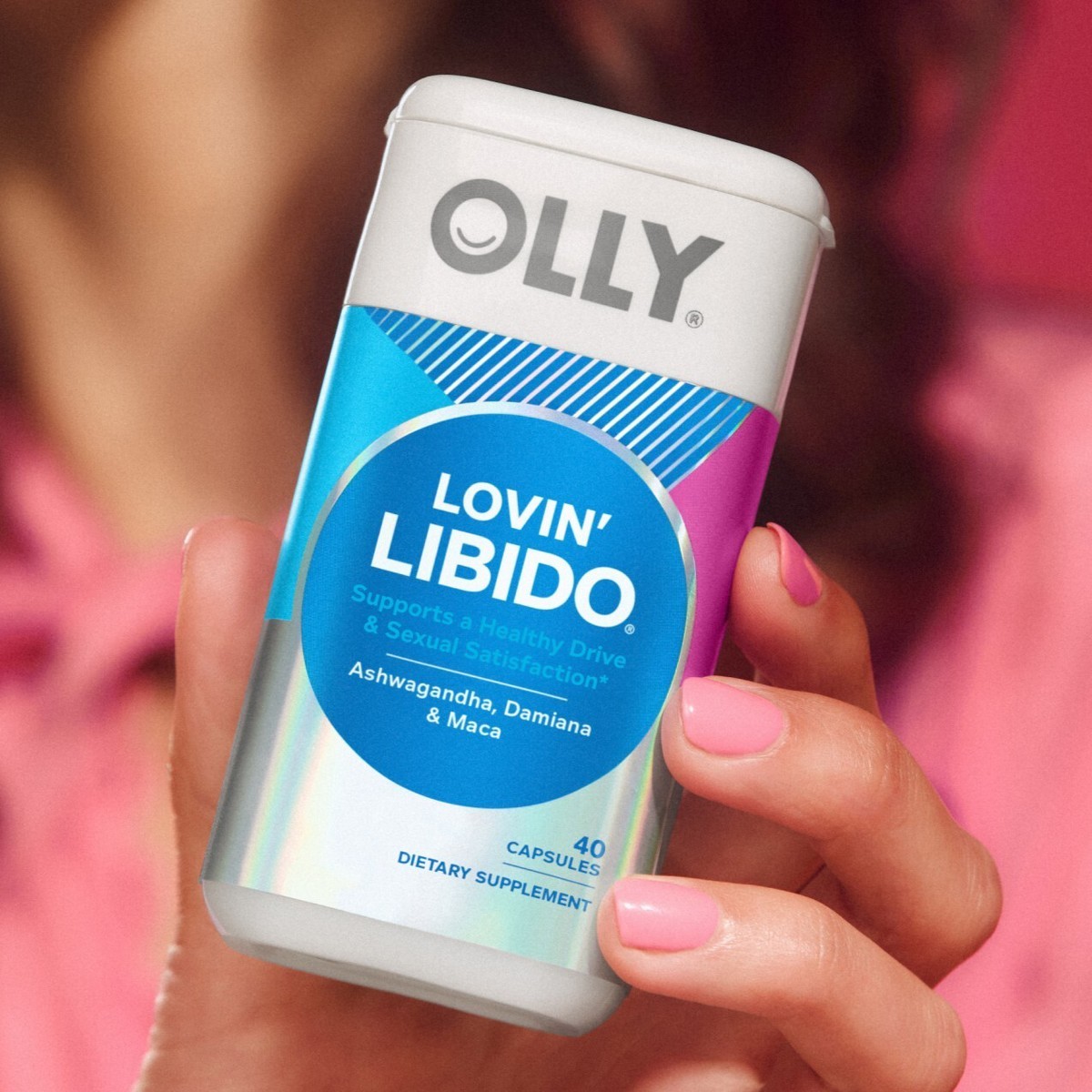 OLLY Lovin’ Libido Supplement Capsules with Ashwagandha, Damiana & Maca – 40ct