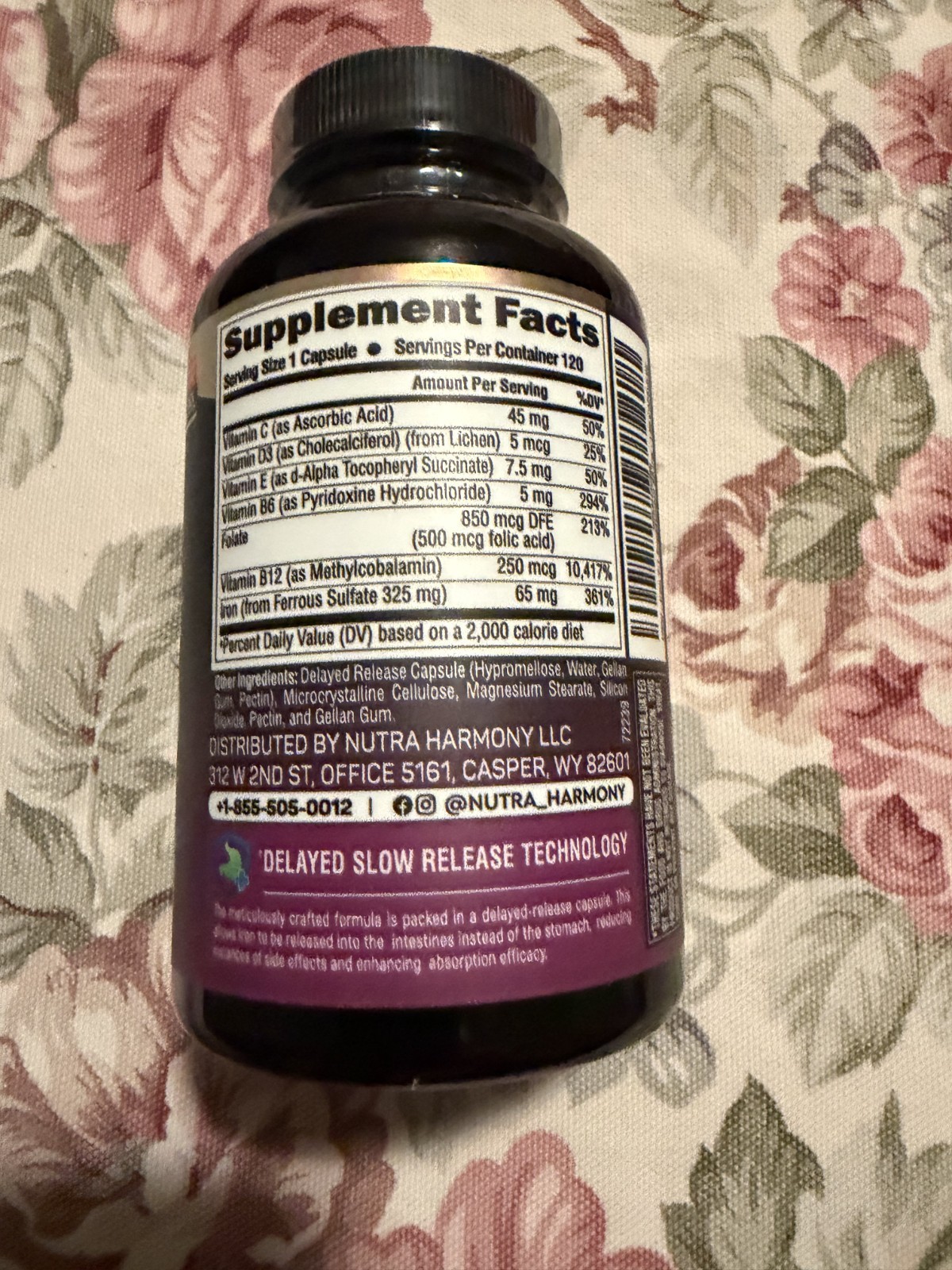Iron Supplement for Women – Iron 65mg (Ferrous Sulfate 325mg) – Stomach Friendly