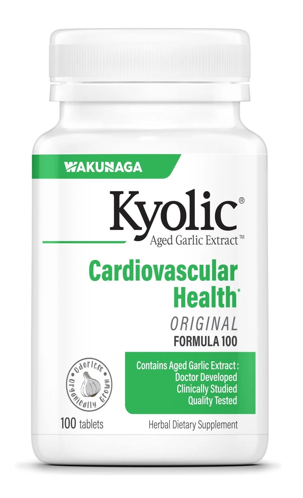Kyolic Aged Garlic Extract Formula 100, Cardiovascular Health*, 100, Tablets.