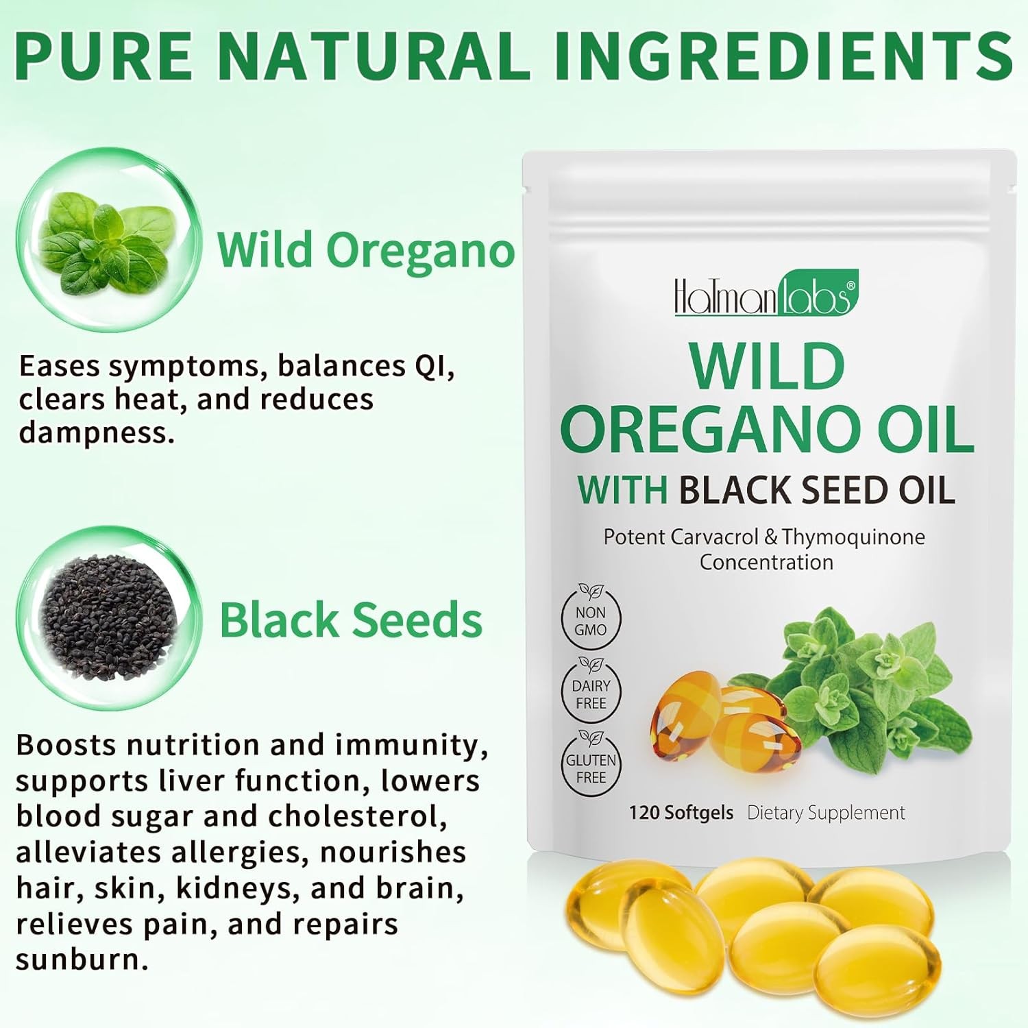 Resilia Oil Of Oregano With Black Seed Oil 6,000MG