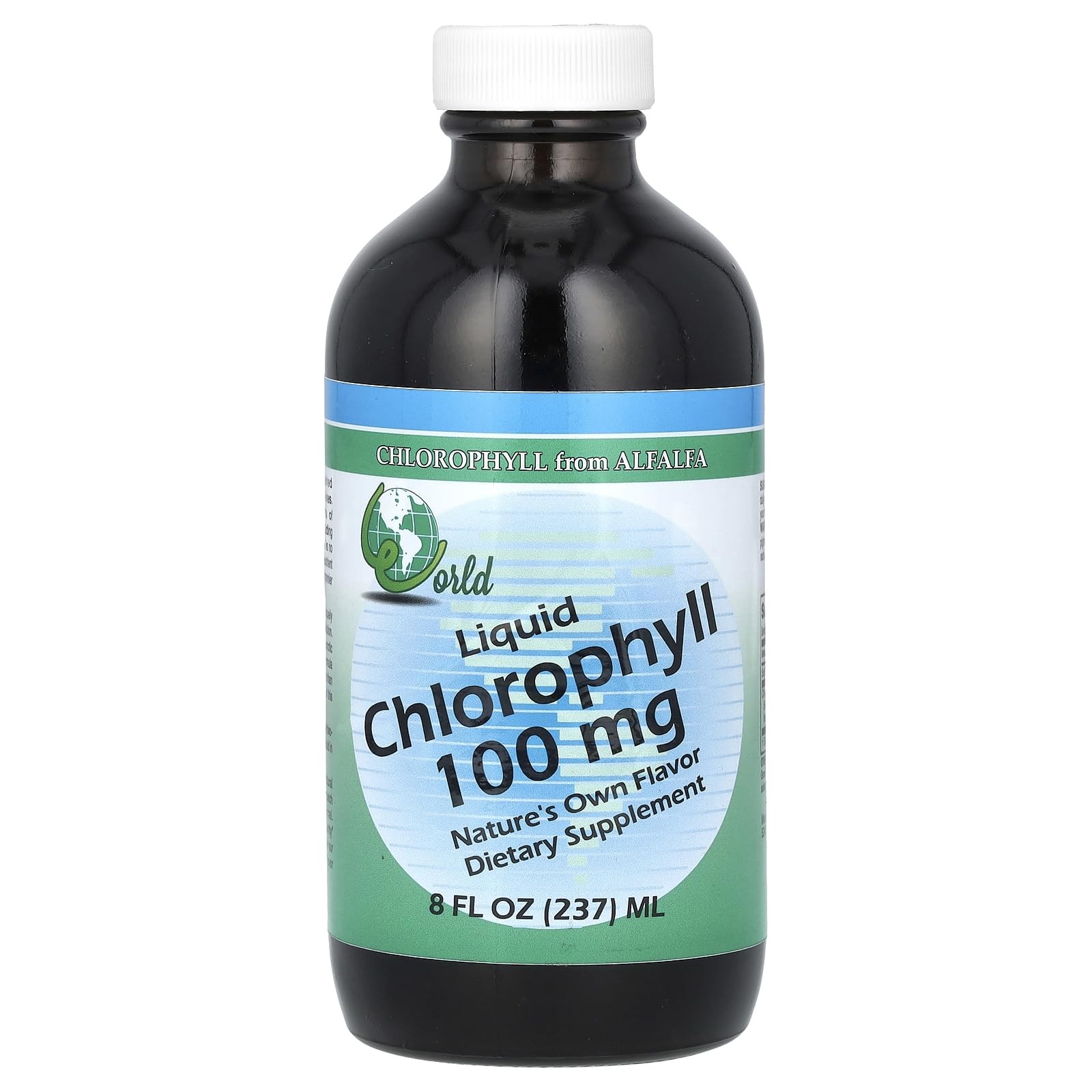 World Organic – Chlorophyll Liquid 100mg, 8 oz 8 Ounce (Pack of 1), No Color