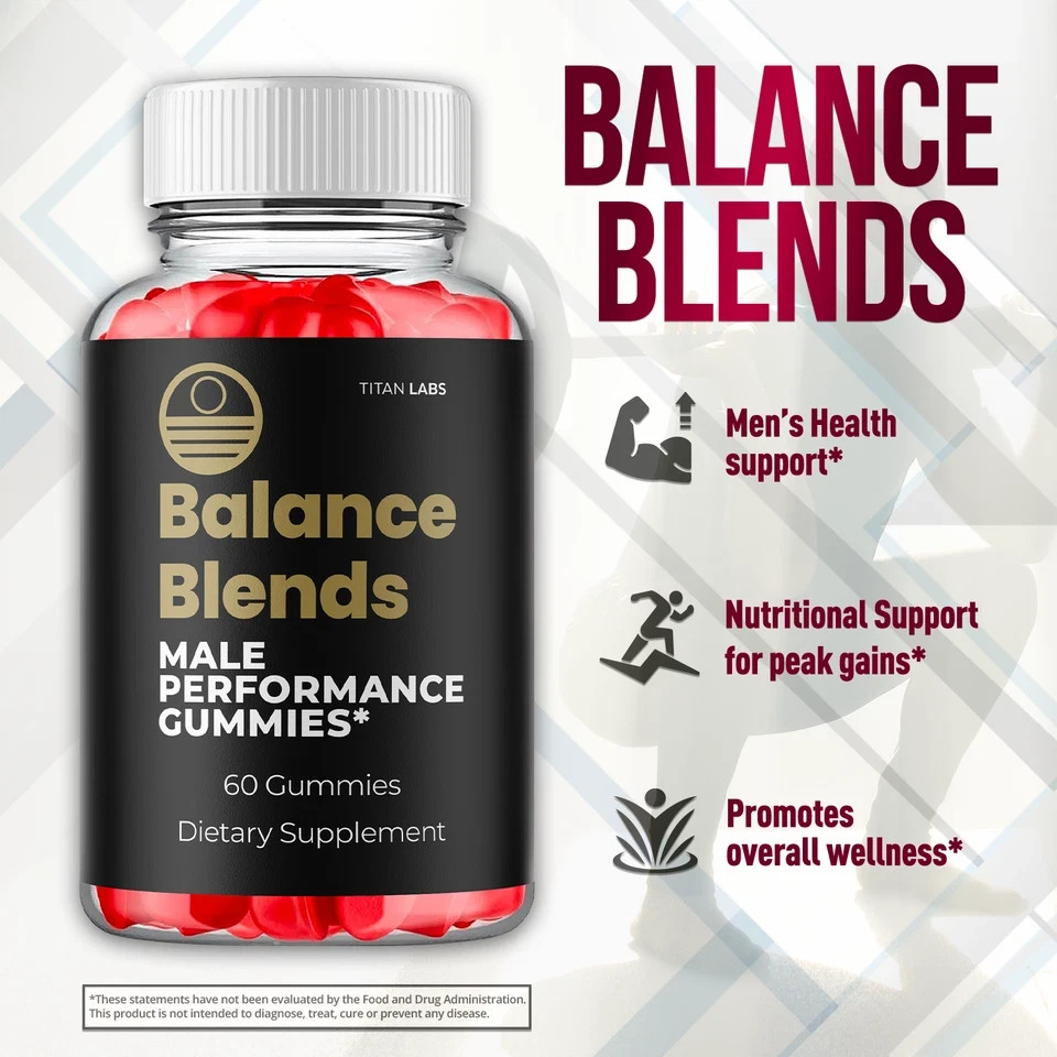 (5 Pack) Balance Blends Advanced Male Support Supplement BalanceBlends 300Gummys