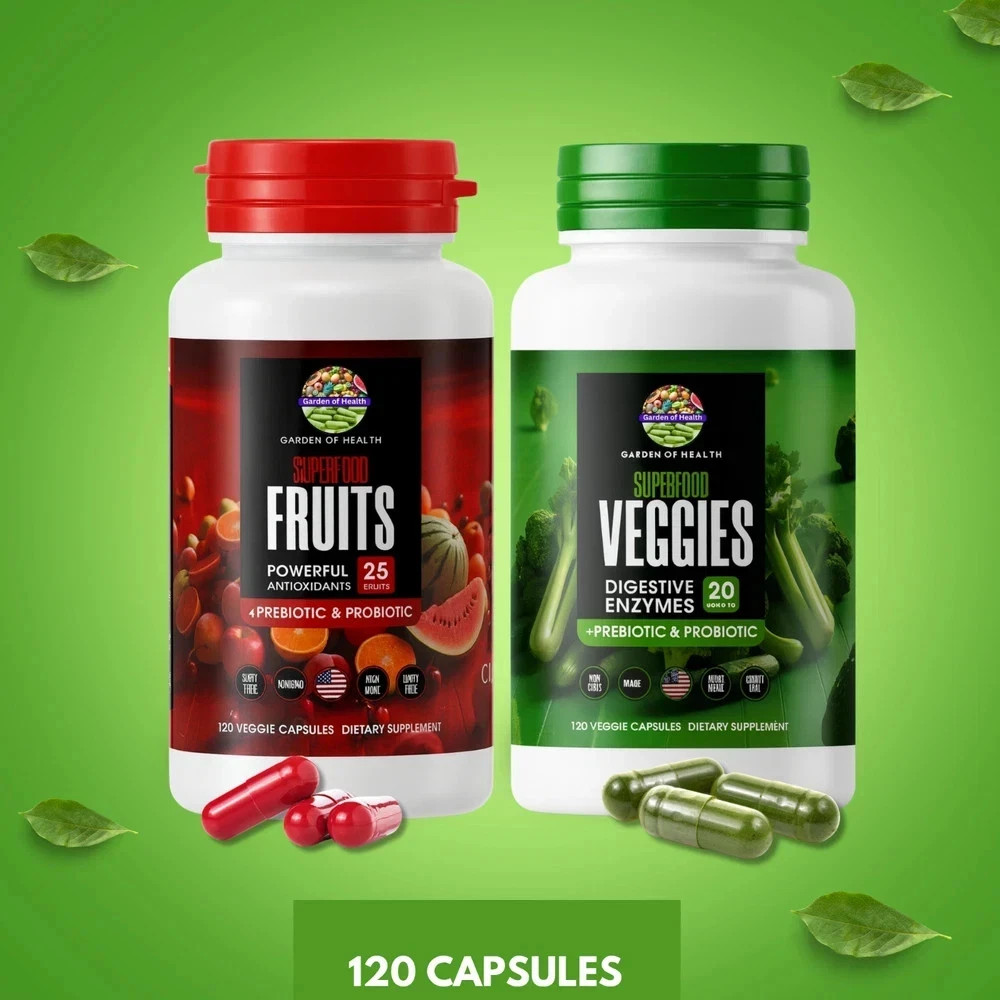 Garden OF Health Superfood Fruit Veggies Enzyme Probiotics Digest 240 Capsule