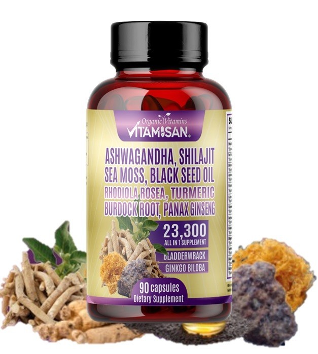 Ashwagandha Capsules 180 Supplement w/ Black Pepper Root Powder 23,300 mgOrganic