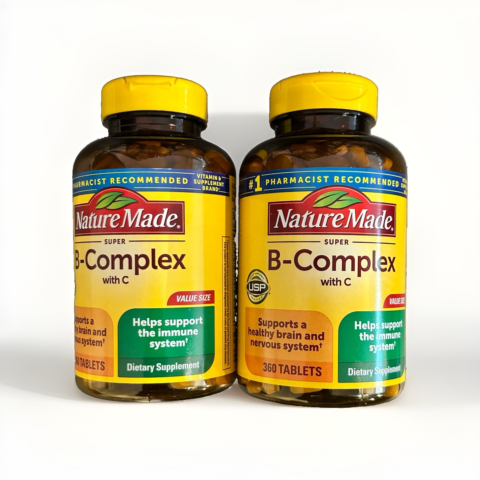 Nature Made Super B-Complex With Vit C 360ct (LOT OF 2) EXP: 2027+