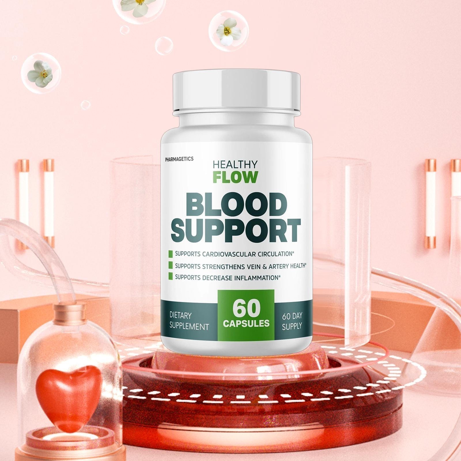 2Pack Healthy Flow Blood Support, Cardiovascular Circulation 120 softgels SKY