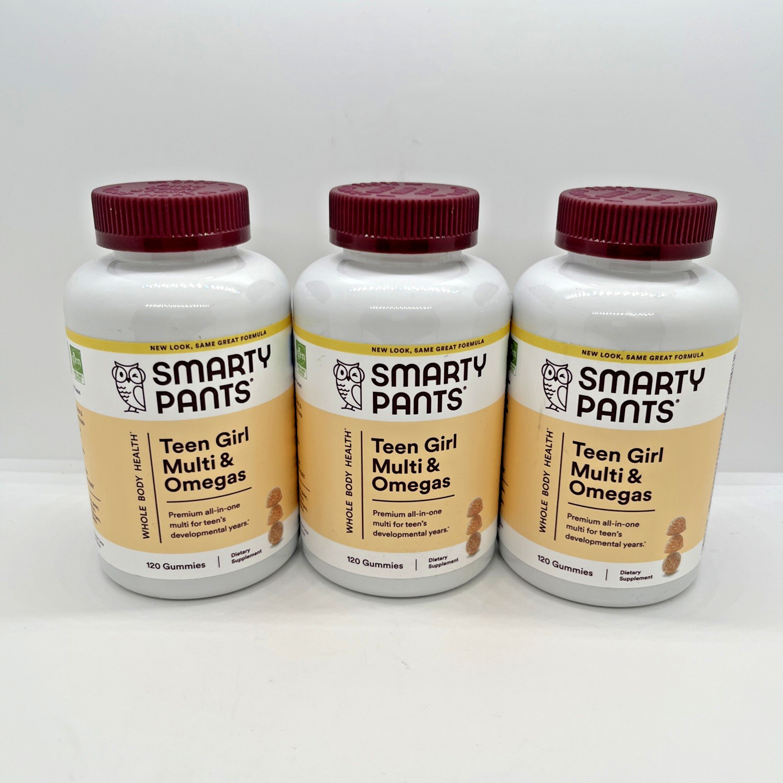 Lot of 3 SmartyPants Teen Girl Multivitamin Gummies 120 Ct Exp 06/2026