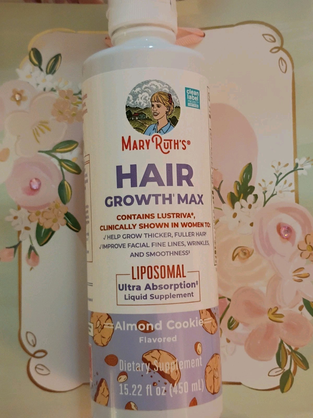 MARY RUTH’S HAIR GROWTH MAX Lipsomal With Lustriva 15.22oz 2 Bottles E 7/27 🆕