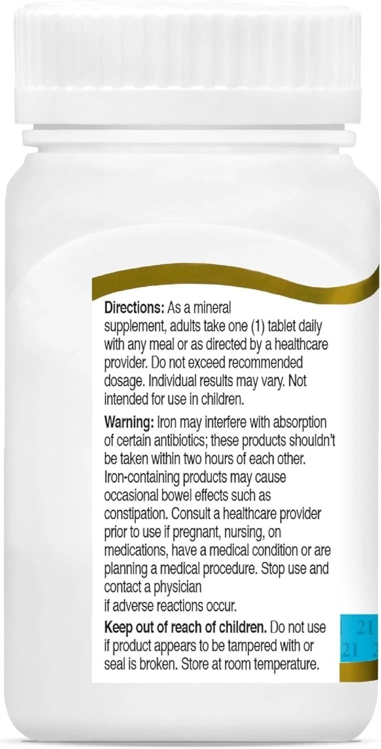 60 Count Slow Release Iron Tablets – High Potency for Gentle Wellness Support