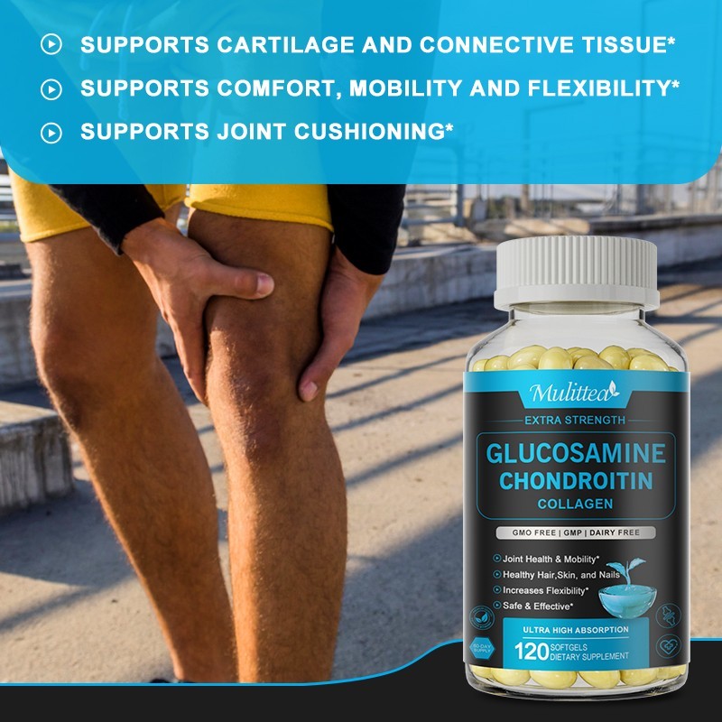 3 Packs 1500mg Glucosamine Chondroitin Capsules Collegan & MSM Supplement
