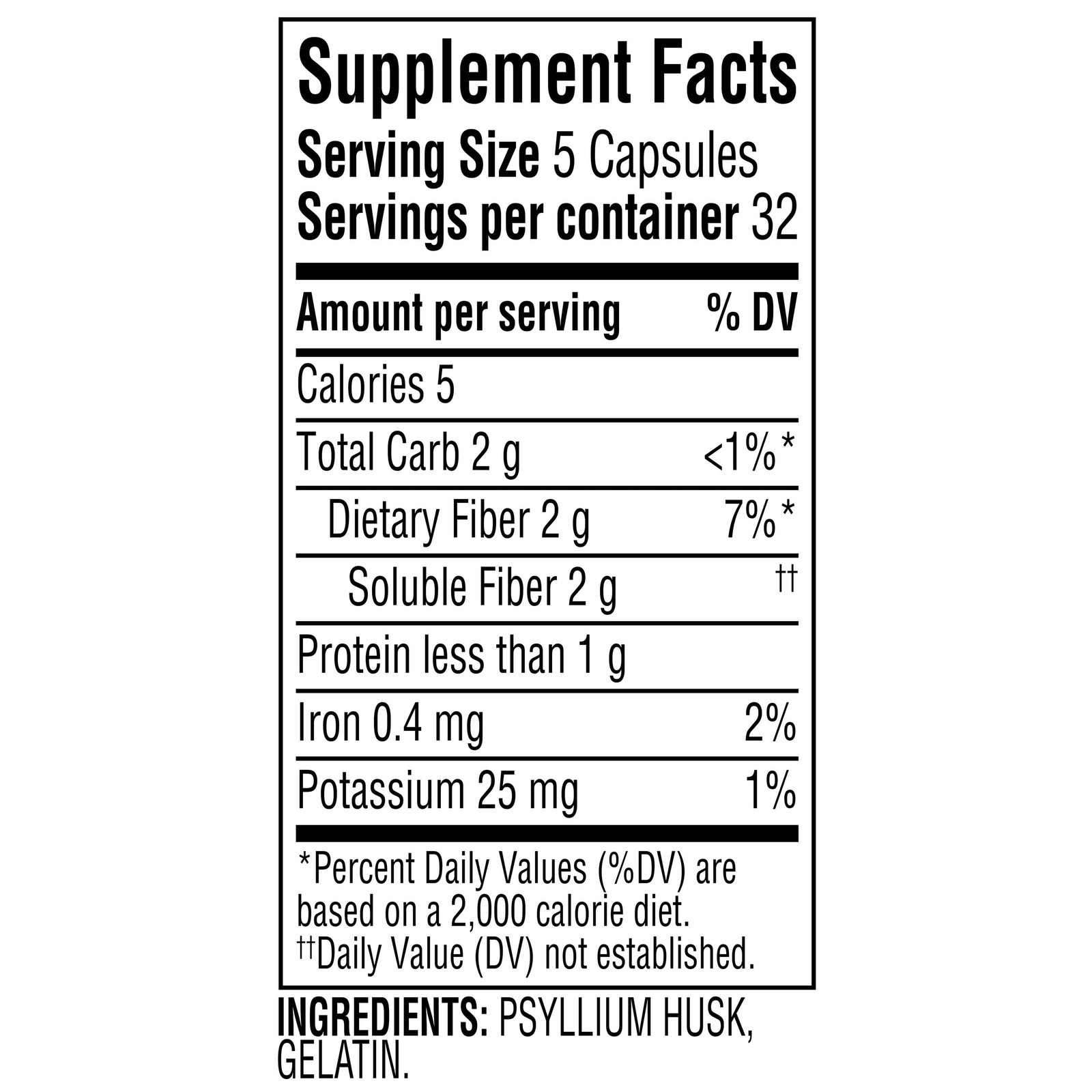 Equate 100% Psyllium Husk Daily Fiber Dietary Supplement, 160 Capsules