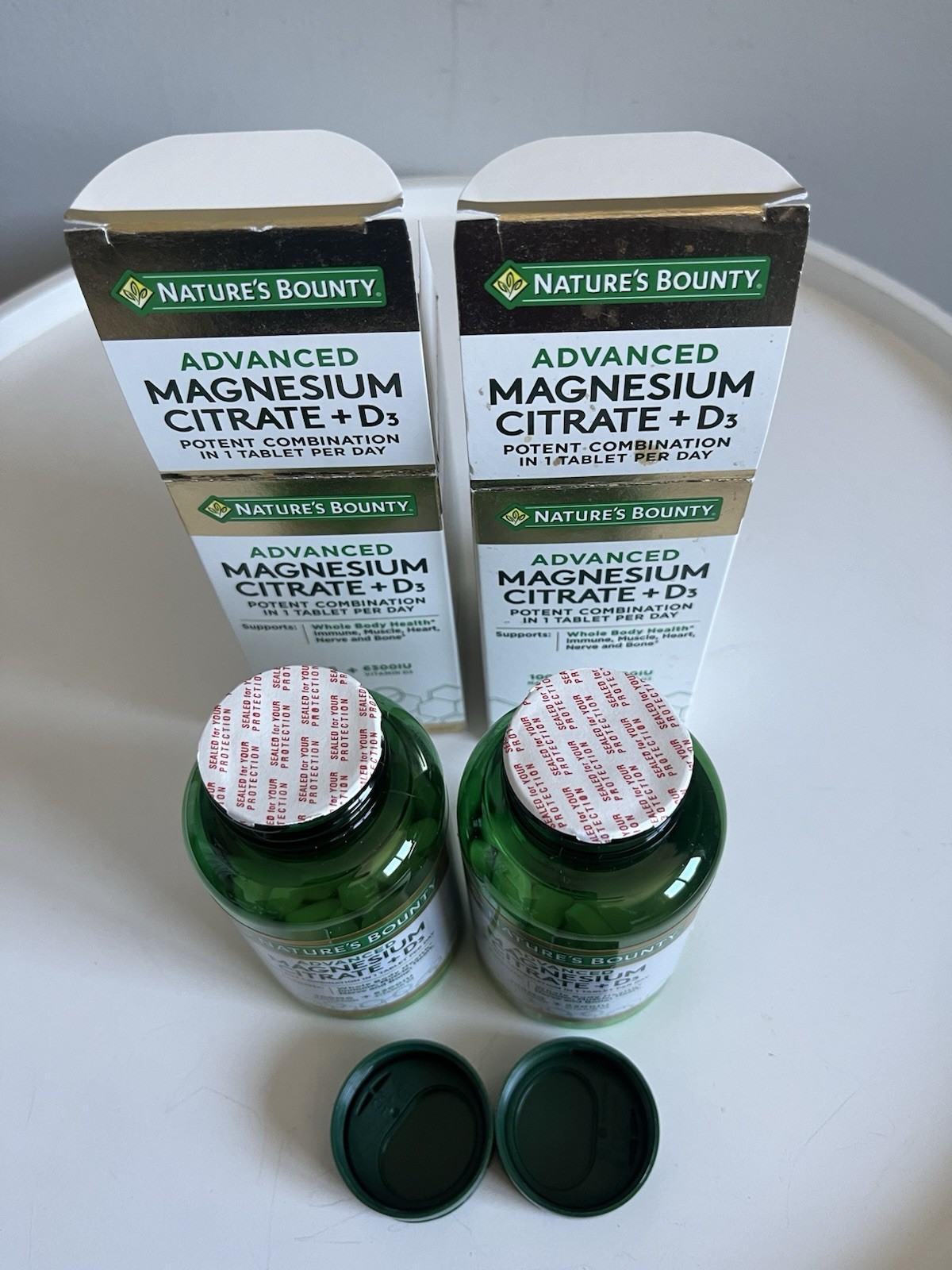 2 Nature’s Bounty Advanced Magnesium Citrate + D3 90 Tablets Ea. EXP 07/2027