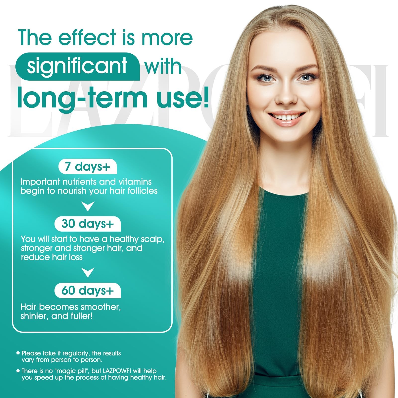 Hair Growth Supplements Biotin 10000mcg 30-in-1 Vitamins A B C D E – Supports