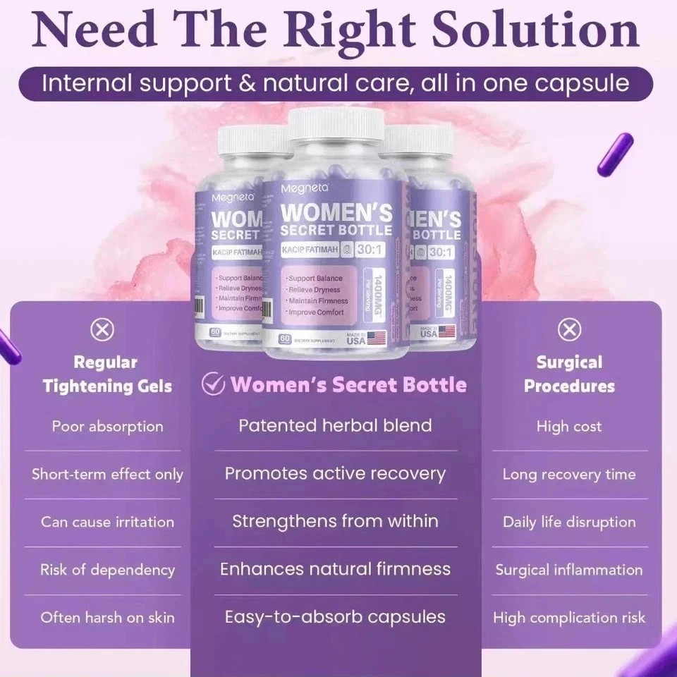 Women’s Secret Bottle-Vaginal Probiotics for Women pH Balance Health Supplement