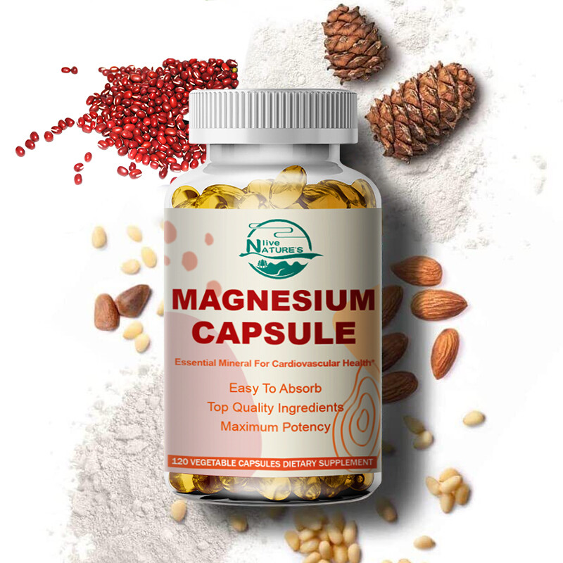 Magnesium Glycinate Capsules 500mg Per Serving-Highest Potency 120/240/480 Pills