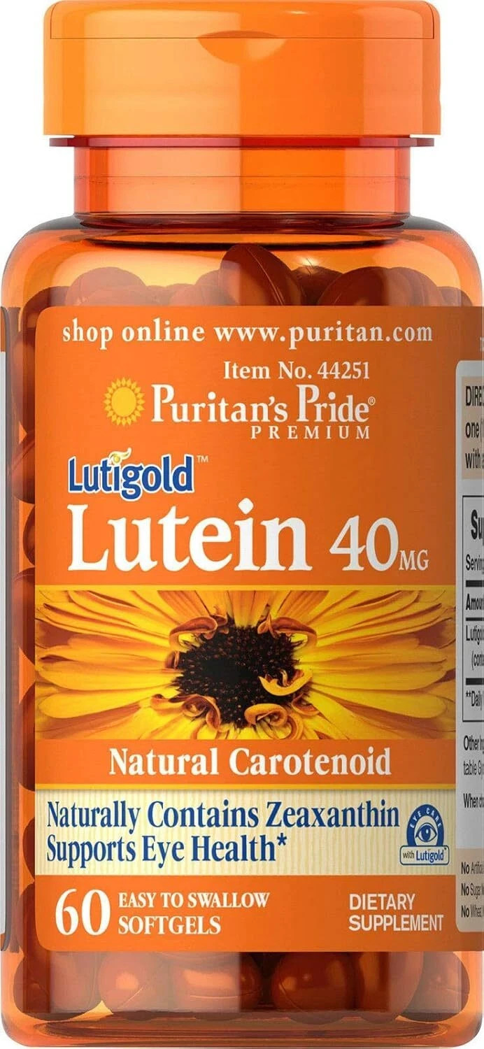 Puritan’s Pride Premium Lutigold Lutein Carotenoid 40 mg with Zeaxanthin for men