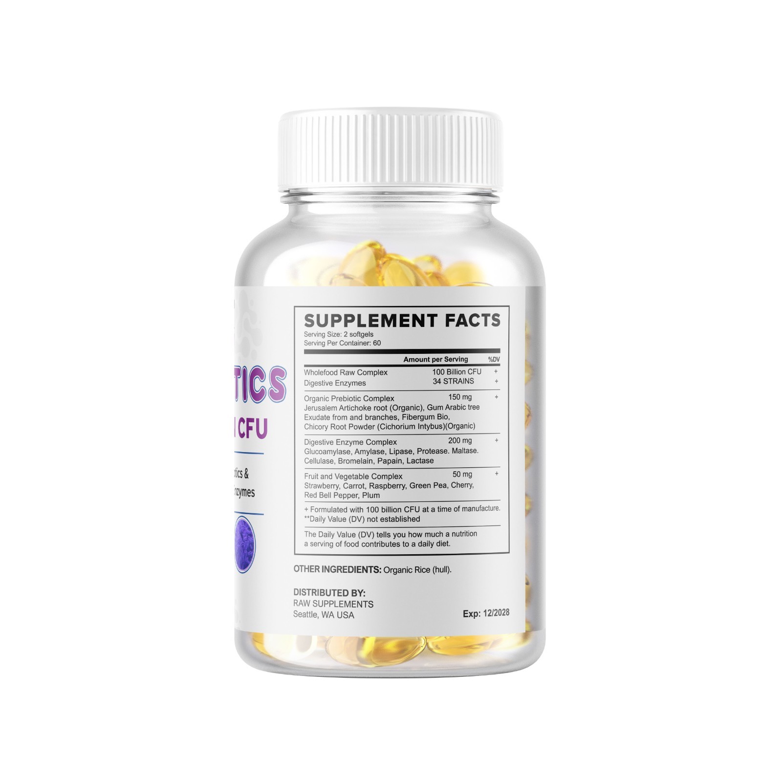 360 Softgels Probiotics 100 Billion CFU Potency Digestive Immune Health DIGESTIV