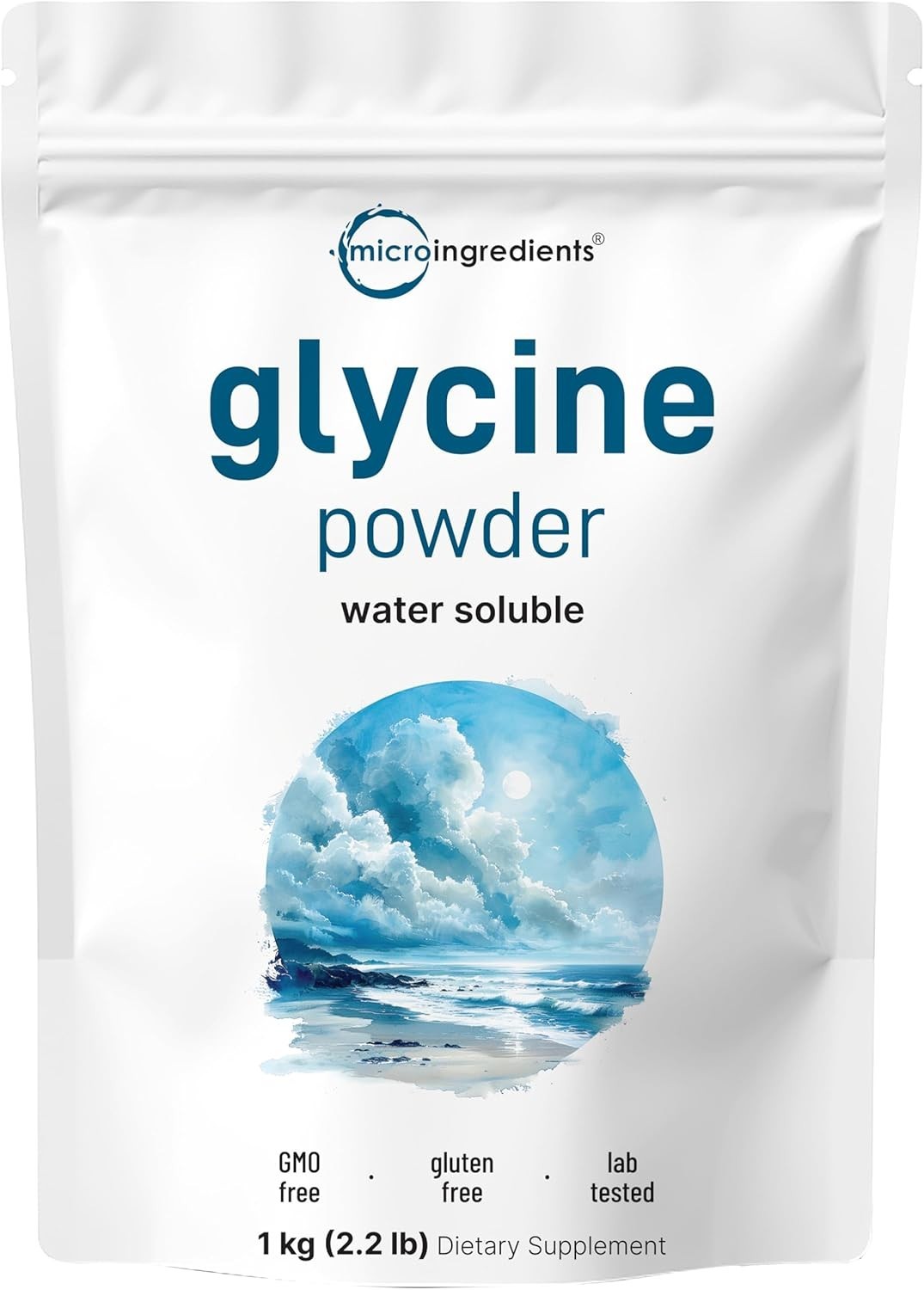 Glycine Powder 1KG – 2.2 lbs, Promotes Restful Sleep, 1000 MG Servings