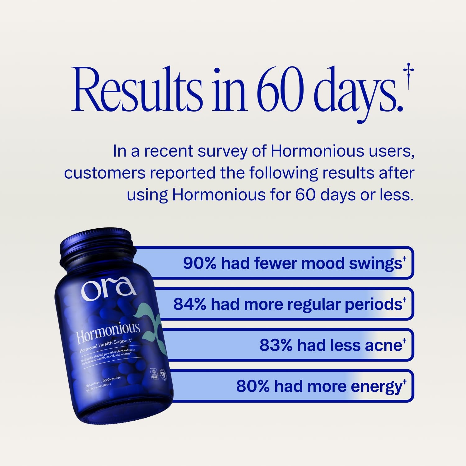 Ora Organic Natural Hormone Balance Supplement & Hormonal Acne Relief for Wom…