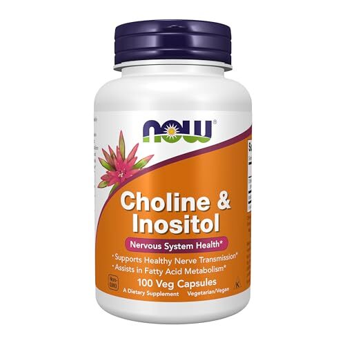 NOW FOODS Choline & Inositol 500 mg 100 Veg Capsules