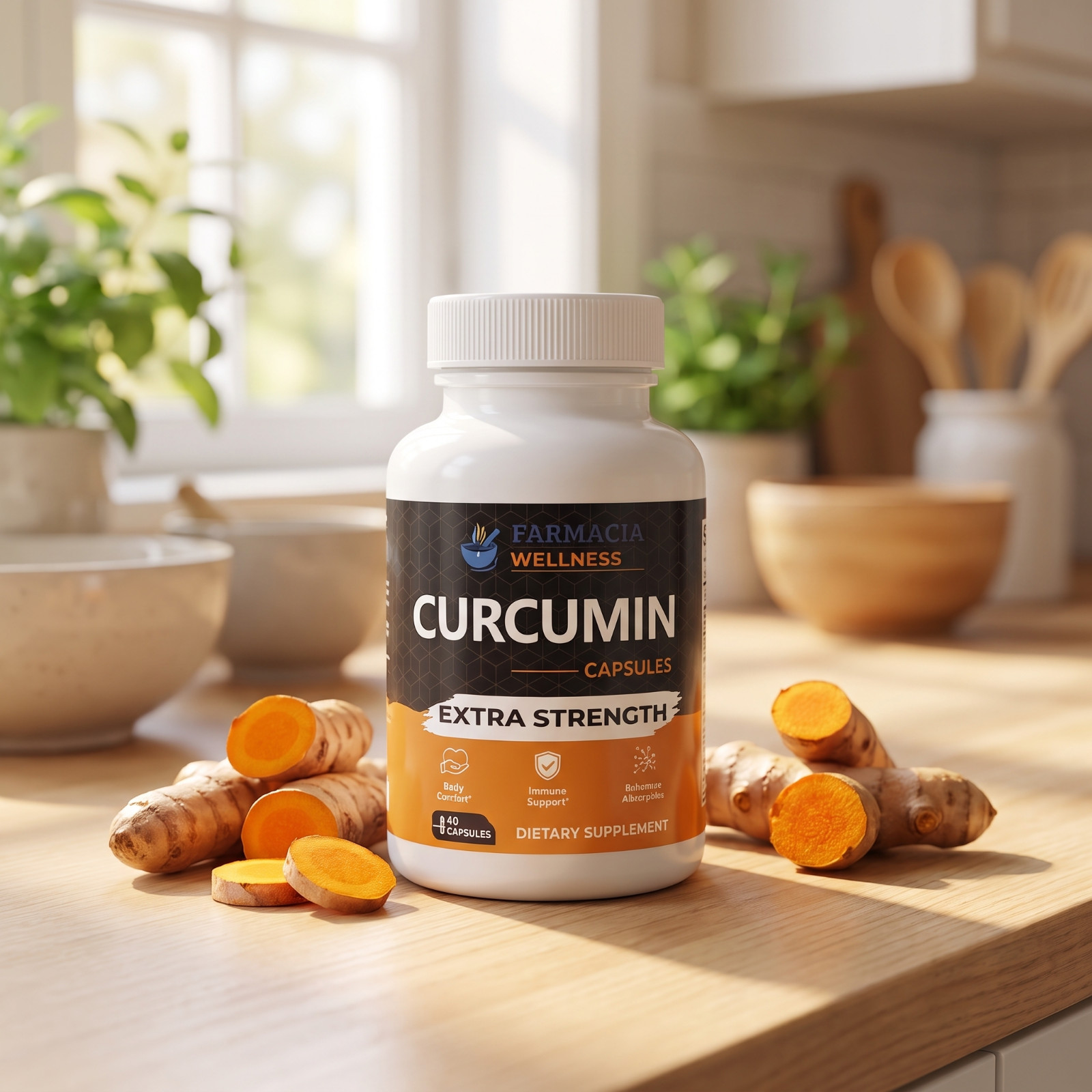 Farmacia Wellness Curcumin Extra Strength 60 Capsules Joint Immune Support