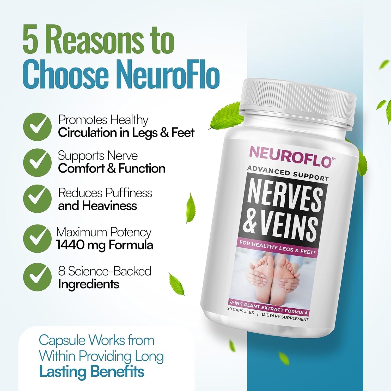 Nexus Formulas NeuroFlo Contains Horse Chestnut Extract and Other Natural-Her…