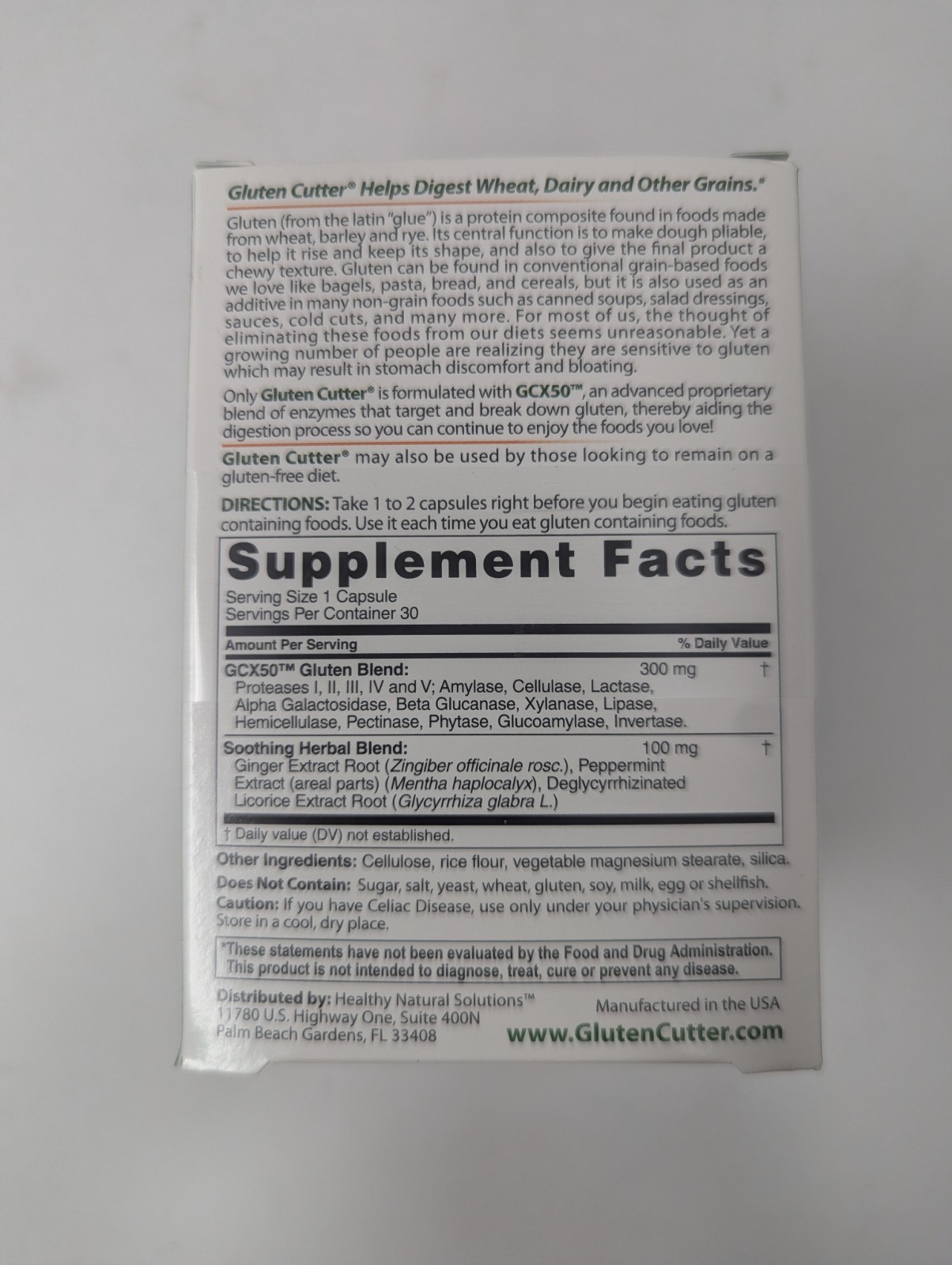 3 PACK Healthy Digestives Gluten Cutter Helps Digest Grains 30 Capsules