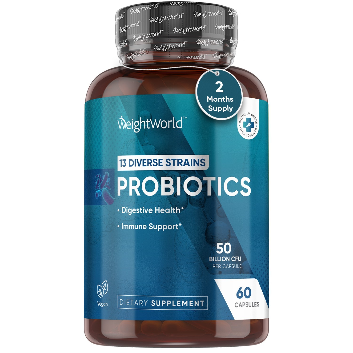 WeightWorld Prebiotics & Probiotics 50 Billion CFU 60 Capsules – Gut Support