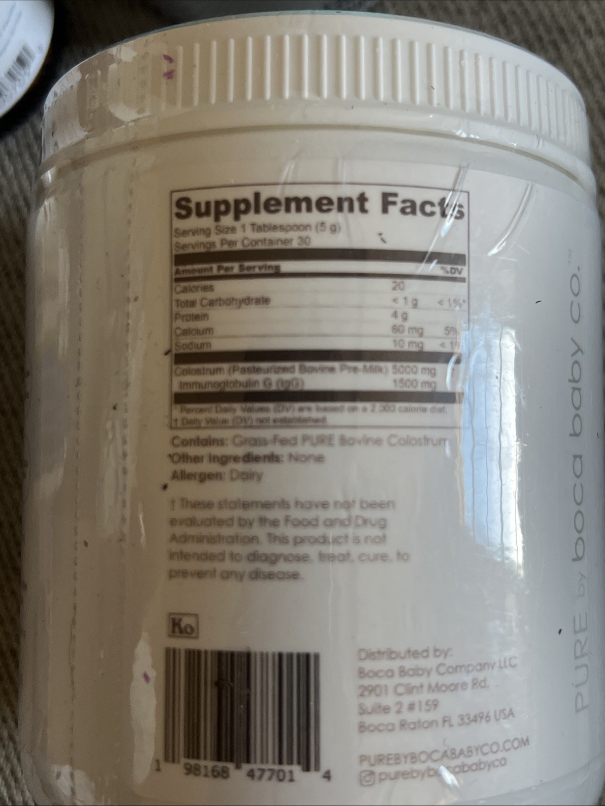 PURE by Boca Baby COLOSTRUM 5.29 Oz BB 2027
