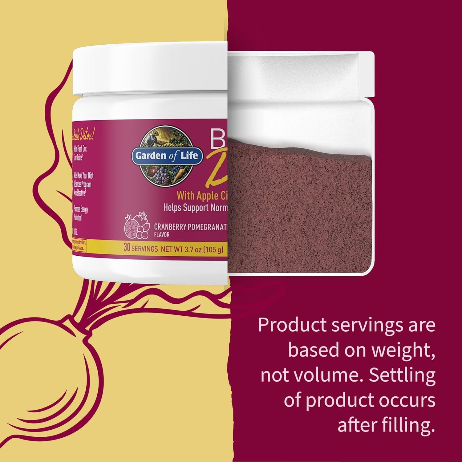Detox Beets Cranberry Pomegranate Organic, 3.7 Ounce
