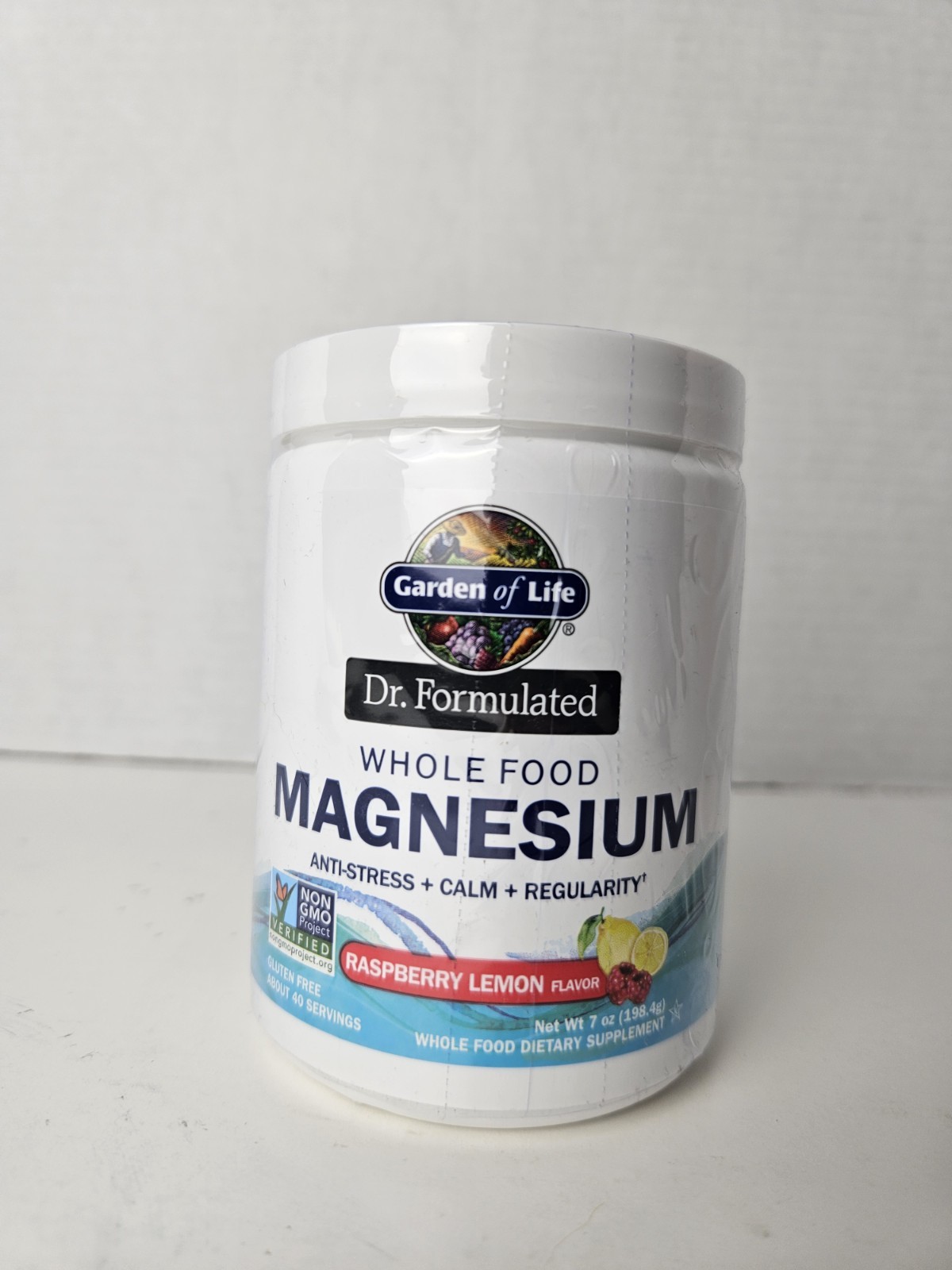 Magnesium Supplement Powder – Garden of Life Raspberry Lemon 7 oz. Exp 10/2026