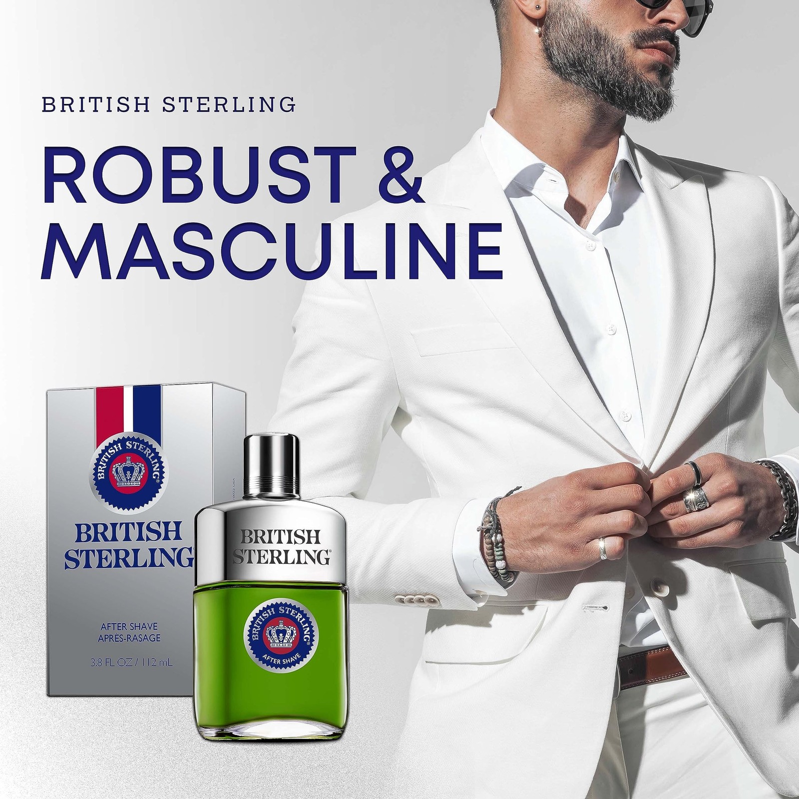 British Sterling Aftershave for Men By DANA 3.8 Oz 3.80 Fl Oz (Pack of 1)