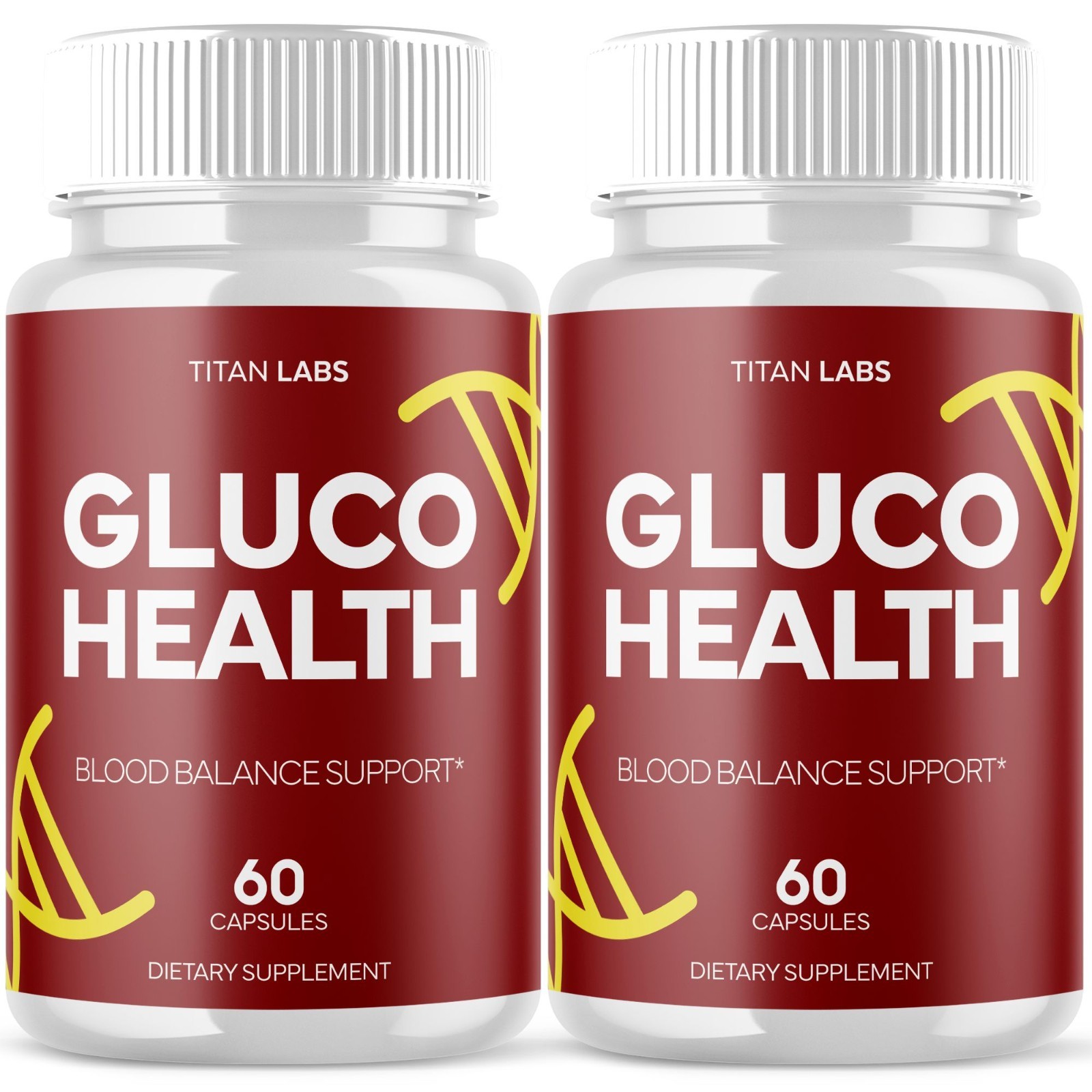 (2 Pack) Gluco Health Advanced Blood Support Supplement GlucoHealth 120 Capsules