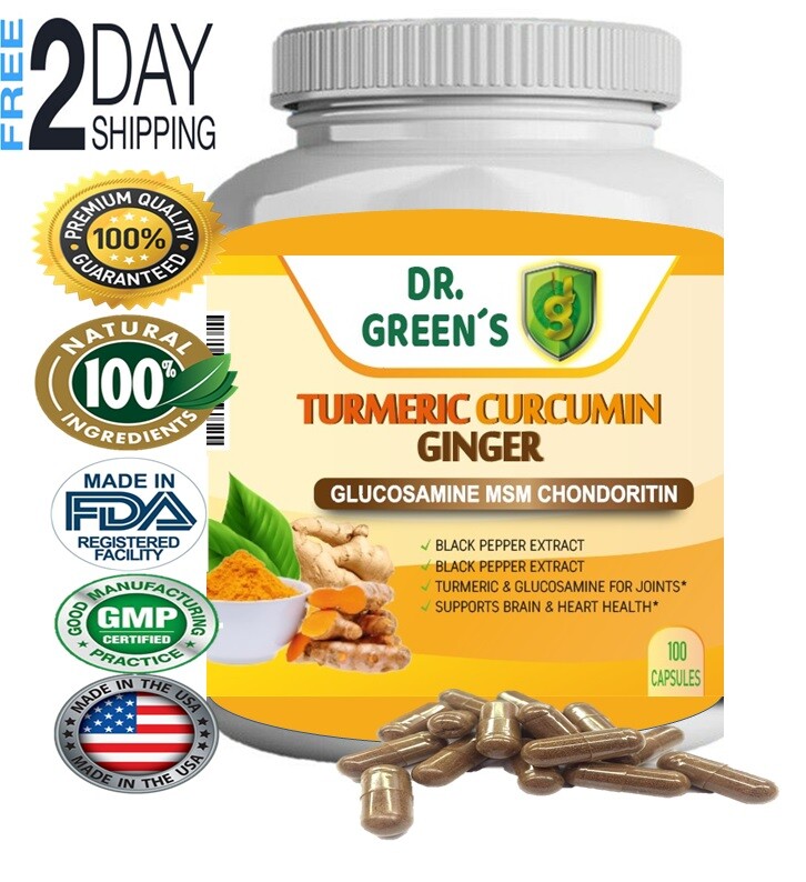 Joint support turmeric curcumin Highest Potency 95% High Absorption Black Pepper