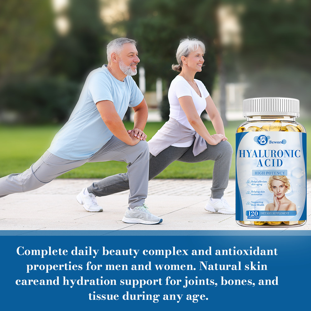 Hyaluronic Acid Anti Aging Hydrating Capsules Wrinkles Fine Lines Joint Health