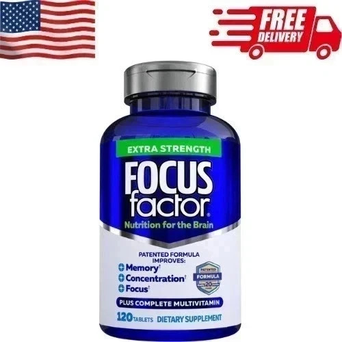 Focus Factor Adults Extra Strength- Brain Supplement for Memory – 120 Tablets
