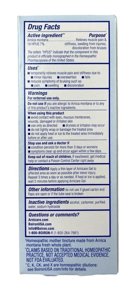 Boiron Arnicare Gel 2.6 oz ( 3 pack ) – EXP 2028+